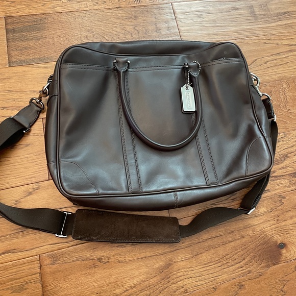 COACH Business Bag Bleecker Leather Slim Brief